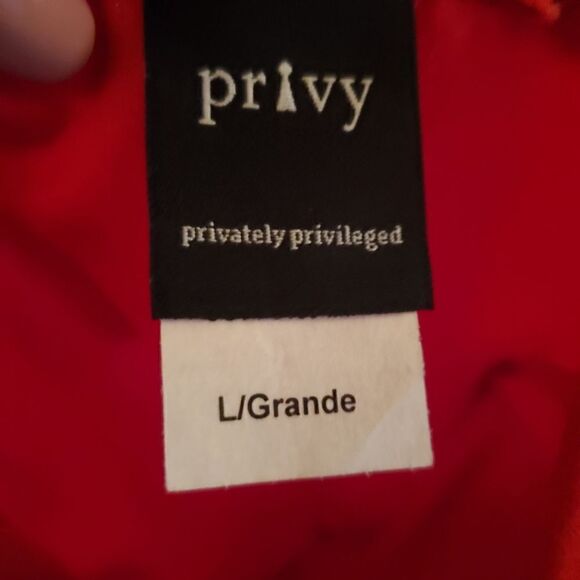 PRIVY Women's Midi Sheath Dress Spaghetti Strap Color Red - Picture 7 of 8